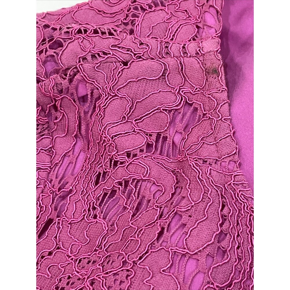 Adam Lippes Lace Lined Mini Dress Long Sleeve Zip Back Size 2 - Picture 12 of 12